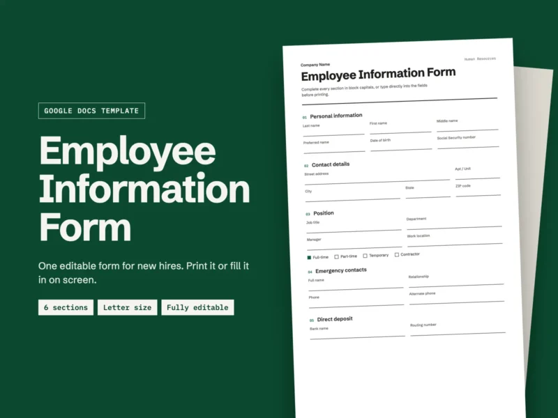 Employee Information Form
