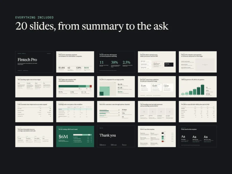 Fintech Pro – Seed Pitch Deck Template (PowerPoint)