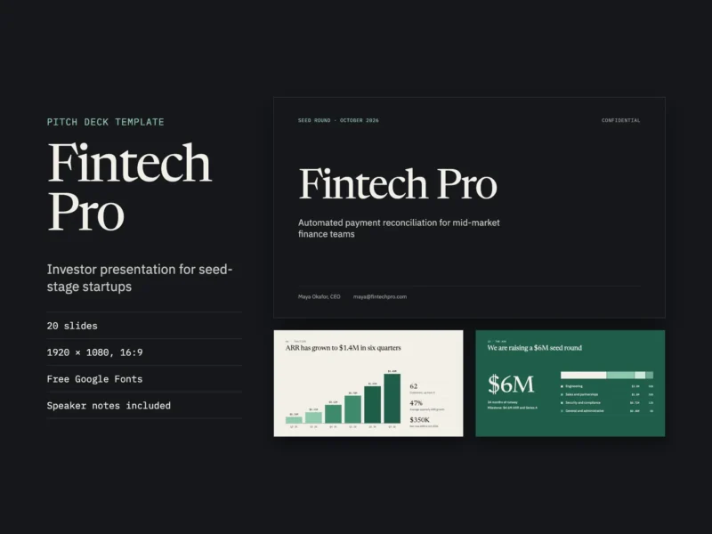 Pre-Seed Pitch Deck Powerpoint Template