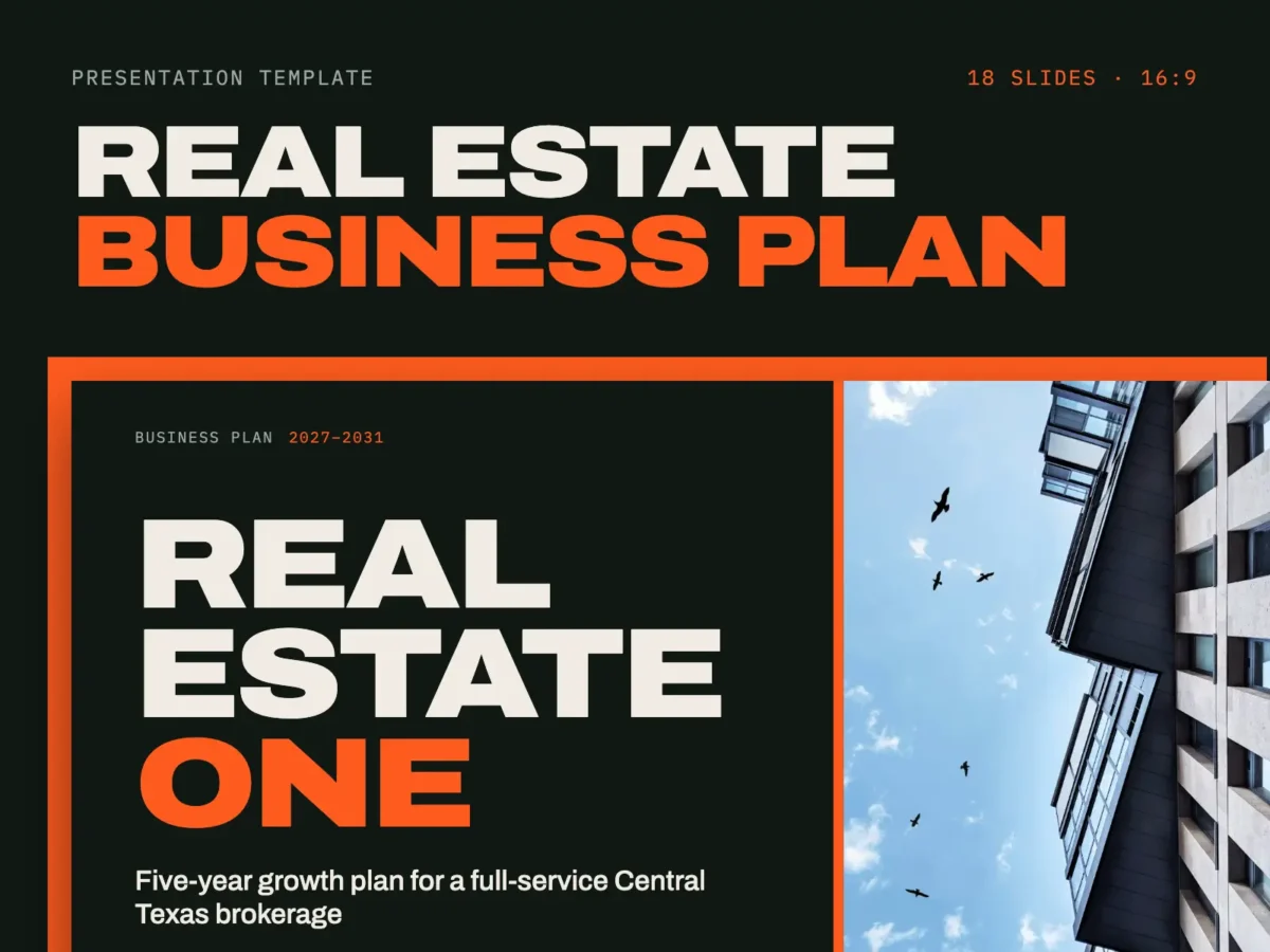 Real Estate Business Plan Presentation Template